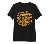 Padre della Sposa Vintage Gold Wedding Party Maglietta Premium