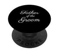 Padre dello Sposo, Matrimonio & Bridal Papà, Bianco Script Font PopSockets PopGrip Adesivo