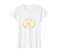 Padre dello Sposo: Mio Figlio ha Trovato la Sua Regina Maglietta, Donna, Bianco, L