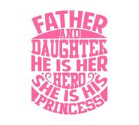 Padre e figlia Lui è il suo eroe Lei è la sua principessa Regalo per la festa del papà Adesivi incisi 57.6x78.9cm Decorazione artistica Rosa