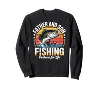 Padre E Figlio Pesca Partners For Life Retro Bass Trip Felpa