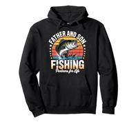 Padre E Figlio Pesca Partners For Life Retro Bass Trip Felpa con Cappuccio