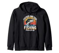 Padre E Figlio Pesca Partners For Life Retro Bass Trip Felpa con Cappuccio