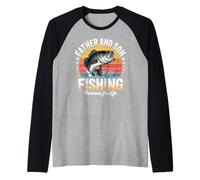 Padre E Figlio Pesca Partners For Life Retro Bass Trip Maglia con Maniche Raglan