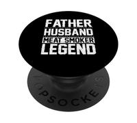 Padre Marito Meatsmoker Leggenda Divertente Griller Pitmaster PopSockets PopGrip Adesivo