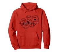 Padre Papà Da Da Daddys Papà Bruhs Padri Uomini Cuore Amore Felpa con Cappuccio