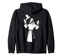 Padre Pio Santo Cattolico Felpa con Cappuccio