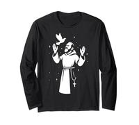 Padre Pio Santo Cattolico Maglia a Manica