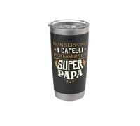 Padre Regalo Non Servono I Capelli Per Essere Un Super Papa Bicchiere termico in acciaio inox doppia parete