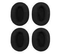 Padres de reemplazo cojines premium suave transpirable tela de malla esponja de espuma de memoria de alta densidad para x auriculares 2 pares (negro)