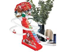 Padri Natale Scalatori | Set di gioco festivo in corsa su pista e | Giocattoli arrampicatori su pista di Natale con luce a LED e musica - per ragazze E