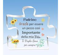 Padrino Placche Targhe e Cartelli Decorativi Regali Festa del Padre Compare Apprezza Compleanno Acrilico Souvenir Natale Ricordi Girasoli Grazie Per Essere Un Pezzo Così Importante della Mia Vita