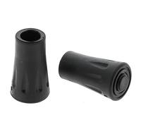 PADRIX - Coppia di punte per bastone, taglia unica, colore: Nero