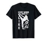 Padroneggia Il Krav Maga Kick It Like a Girl Tecnica Maglietta