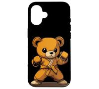 Padroneggia le mosse con questa grafica Karate Teddy Bear Custodia per iPhone 16