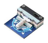 Pads artistici, Airplane 3D Memo Pad con calendario settimanale, 90 fogli 3D Attuale Attrello ART ART Stick With Porta per l'ufficio Home Office Desktop Artsy Pads