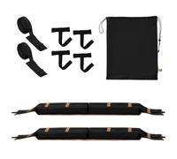Pads Barre portatutto universali rinforzati, 2 pezzi, cuscini da tetto per barre trasversali e auto | Canoe, Snowboards, Sci, SUV, Camping-Cars, Road Trip, Camping