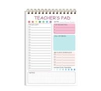 Pads di note master, note insegnante,Maestro Motorery 50 fogli | 5.8 x 8.3 pollici Organizzatore di scrittura di note, planner giornaliero di collegamento a doppia bobina per primari