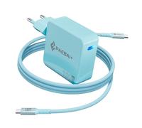PAEBAI+ 100W USB C Caricatore PD GaN Alimentatore per MacBook Pro, MacBook Air, Google Pixelbook, ThinkPad, Dell XPS, iPad Pro, Samsung Galaxy S24/S23, iPhone 16 15 Pro (Blu)