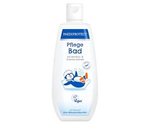 PAEDIPROTECT Pflegebad - Additivo per il bagno per neonati e bambini, 250 ml, senza profumo e microplastica, per la pelle, nutre e pulisce la pelle, idrata e protezione, gel detergente come bagno