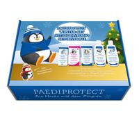 PAEDIPROTECT Set invernale con 6 prodotti, 1x crema protettiva contro vento e intemperie, 1x crema mani, 1x crema idratante viso, 1x olio baby per il corpo, 1x bagnoschiuma, 1x scaldamani