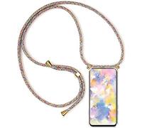 Paekear Custodia con Collana per ZTE Blade A54 4G, Cover Trasparente Morbido Silicone con Cordino Case con Laccio Tracolla [Antiurto] [AntiGraffio] [Antiscivolo] Case con Collana, Arcobaleno