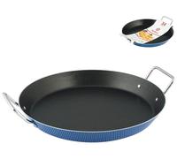 Paellera Antiaderente Blu a Pois Bianco Cm34