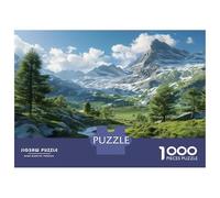 Paesaggi Natura Rompicapo 1000 Pezzi In Valle Neve cartone Extra Spesso, Un Classico Puzzle A Pezzi Per Pace Interiore, Ideale Per Sfida Personale, Regalo Di Compleanno Originale 38x26cm/1