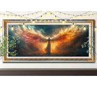Paesaggio 5D Diamond Painting Kit Completo con Crystal Art e Diamantini per Adulti,Angelo Pittura Diamante Fai Da Te Grandi 100x200cm,Strass Ricamo a Punto Croce per Decorazione Casa e Pareti 61F-1949