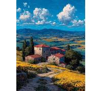 Paesaggio 5D Diamond Painting Kit Rurale Diamond Painting Adulti, DIY Quadri con Perline Passatempo per Adulti, Mosaico Diamantini Crystal Art per Pittura Kit, Decorazioni, Regalo 90x120 cm -TL96TU