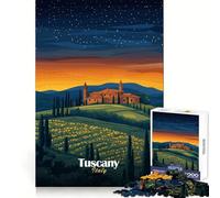 Paesaggio al tramonto in Toscana - Puzzle da 1000 pezzi per adulti - Stimolante per la memoria, rilassante e divertente - Incastro perfetto - Regalo di Natale (38x52cm)