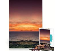 Paesaggio al tramonto sull'oceano - Puzzle da 1000 pezzi per adulti - Regalo - Gioco di abilità mentale - Divertimento tranquillo - Design da assemblare 38x26cm