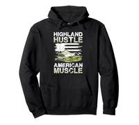 Paesaggio Americano Highland Hustle Felpa con Cappuccio