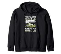 Paesaggio Americano Highland Hustle Felpa con Cappuccio