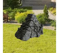 Paesaggio artificiale con rocce decorative, sfondo in pietra, oggetti di scena