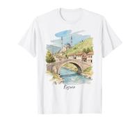 Paesaggio Artistico del Ponte scenico del Villaggio del Kosovo Maglietta