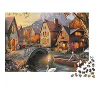 Paesaggio Autumn Village Rompicapo 1000 Pezzi In puzzle in Cartone Premium,Un Puzzles Per Giochi Di Puzzle Per Lo Sviluppo Cognitivo,Ideale Per Passatempo,Il Puzzle Più Venduto 70x50cm/100