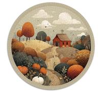 Paesaggio autunnale con vecchio fienile rosso 1000pcs (67.5x67.5cm) Puzzle Adatto Per Adulti E Folla Dai 14 Anni in Su