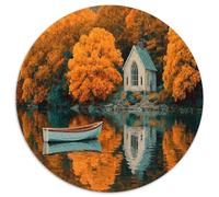 Paesaggio autunnale sul lago, case sul lago Puzzle Per Adulti || 1000pcs (67.5x67.5cm) Puzzle Giochi EduGattoivi,decorazioni Per La Casa