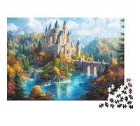 Paesaggio castello sogno_5 Puzzles 1000 Pezzi In Stampa Ad Alta Definizione,Un Premium Jigsaw Puzzle Per Enigma Di Allenamento Alla Concentrazione,Ideale Per Tempo Libero,Regalo D'Anniversario Puz