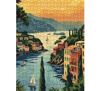 Paesaggio Città Puzzle 3000 Pezzi, 3D Puzzle per Adulti Impegnativo, Educa Puzzles Artistico, Divertente E Stimolante Puzzles Decorativo per La Famiglia, Regalo e Decorazione Pareti FNKL6-1041