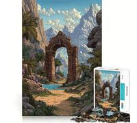 Paesaggio con arco antico - Puzzle da 1000 pezzi - Gioco cognitivo divertente - Componenti robusti e ben definiti - Momento di tranquillità - Esercizio mentale a casa (38x52cm)