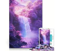 Paesaggio con cascata dai colori pastello, puzzle da 1000 pezzi per adulti, sfida mentale, divertimento da condividere, taglio di qualità, (50x75cm)