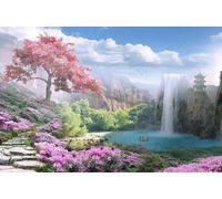 Paesaggio Con Cascata - Puzzle Da 5000 Pezzi, Puzzle Splendidamente Illustrato, Puzzle Artistico, Puzzle Di Gioco Per Famiglie, Puzzle Adatto Per Il Divertimento Scolastico In Famiglia