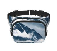 Paesaggio con montagne e nuvole stampa accessorio allenamento quadrato doppio strato marsupio trendy viaggio per uomini e donne