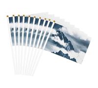 Paesaggio con montagne e nuvole stampa bandiera palmare leggera feste eventi decorazione parata attività sportiva facile da montare