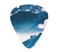 Paesaggio Con Montagne Stampa Organizer Scatola di Immagazzinaggio Diversi Spessori Chitarra Picks Per Chitar