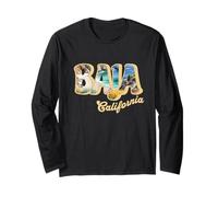 Paesaggio costiero Acquerello Baja California Maglia a Manica