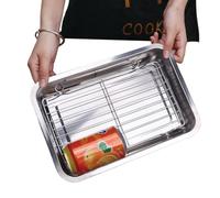 Paesaggio Da Forno Con Rack Di Raffreddamento - Acciaio Inossidabile Da 4,8 Cm Da Forno Più Profondo Design Di Curling Del Bordo Allargato | Canceli Per Biscotti Durevoli Con Griglia Per Per