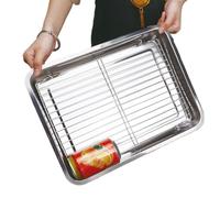 Paesaggio Da Forno Con Rack Di Raffreddamento - Acciaio Inossidabile Da 4,8 Cm Da Forno Più Profondo Design Di Curling Del Bordo Allargato | Canceli Per Biscotti Durevoli Con Griglia Per Per